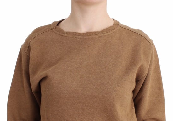 Suéter de algodón marrón de cuello redondo para mujer John Galliano - Image 5