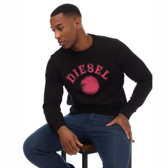 Sudadera Negra Con Logo De Puntos Descoloridos De Diesel - Image 4