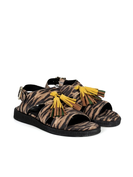 Geox Sandalias Taormina de mujer negro, beige - Image 2