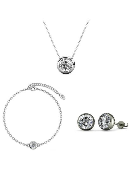 Conjuntos de piedras de luna y nacimiento - Plata y cristal - Image 1