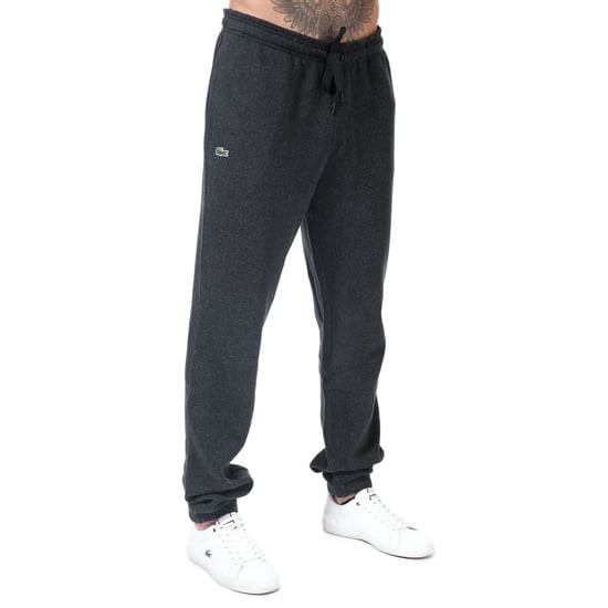 Men's Lacoste Side Logo Tracksuit Bottoms in Charcoal - Image 1