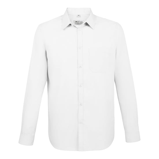 SOLS Mens Baltimore Slim Shirt (White) - Image 1