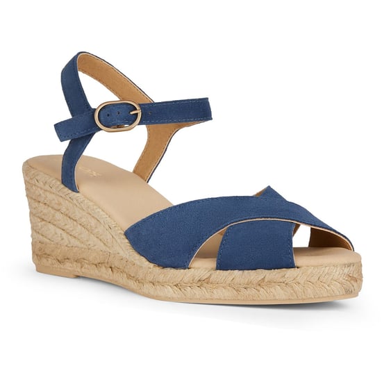 Geox D Gelsa Low C Leather Women's Navy Sandals - Image 1