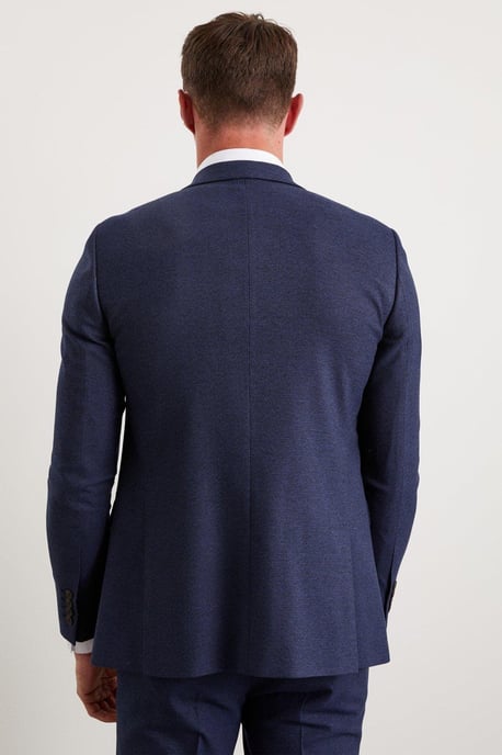 Skinny Fit Navy Marl Suit Jacket - Image 3