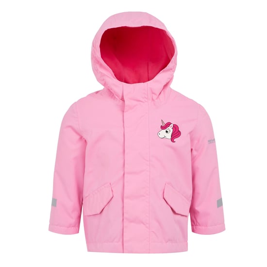 Regatta Childrens/Kids Luna The Unicorn Waterproof Jacket (Sweet Pink) - Image 1