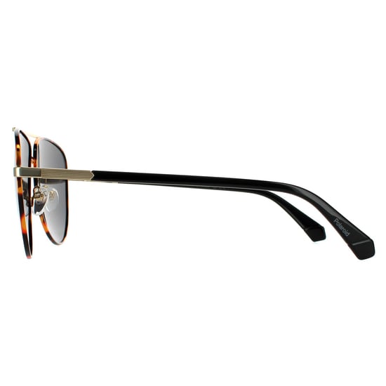 Gafas de sol polarizadas unisex Polaroid Aviator doradas habana gris - Image 3