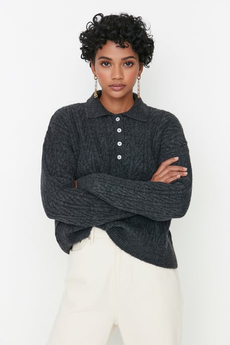 Trendyol Women's Hair Braid Sweater - Image 1