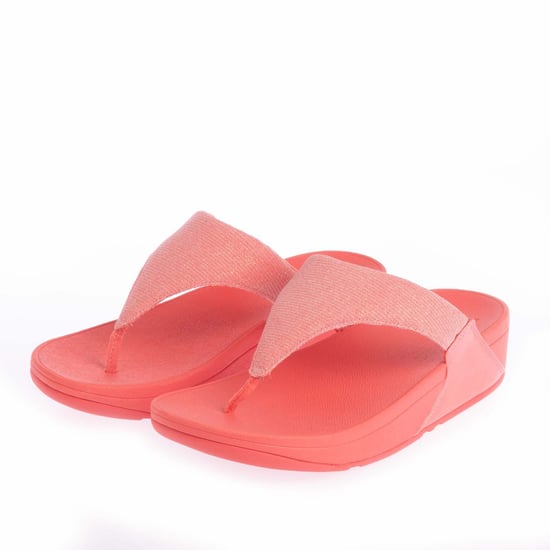 Women's Fit Flop Lulu Shimmerlux Toe-Post Sandals in Coral - Image 1