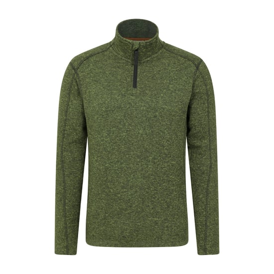 Mountain Warehouse Mens Idris II Half Zip Fleece Top (Dark Khaki) - Image 1