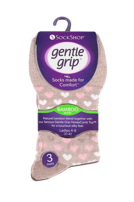 Tienda de Calcetines Gentle Grip - 6 Pares de Calcetines de Bambú No Elásticos para Mujer - SOLRM34 - Image 2