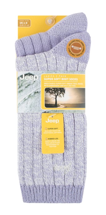 Jeep - Pack de 2 calcetines de mujer supersuaves para botas de montaña - Image 2