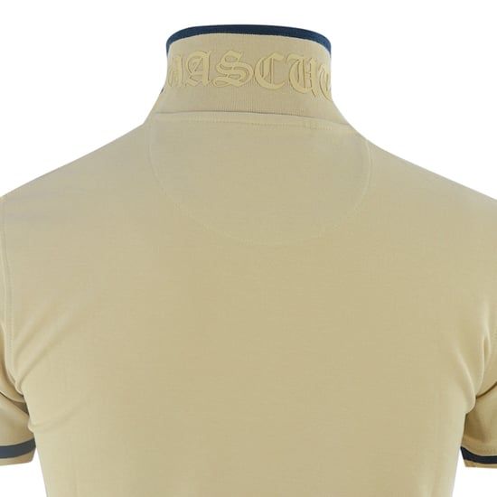 Aquascutum AQ 1851 Polo beige con ribetes bordados - Image 3