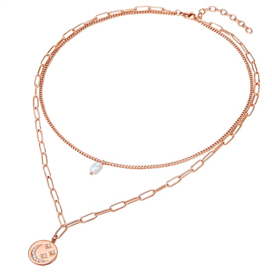 Necklace stainless steel rose gold freshwater cultured pearl white preciosa white Valero Pearls - Image 2