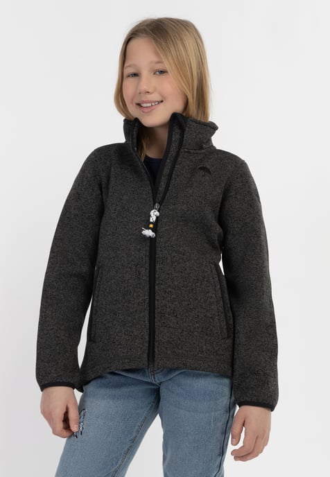 Schmuddelwedda Knitted fleece jacket Grey melange - Image 3