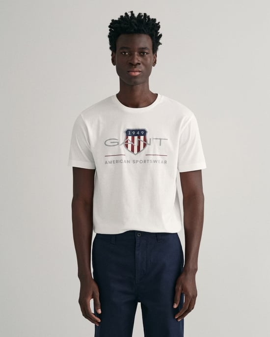 GANT Mens Regular Fit Short Sleeve Archive Shield T-Shirt - Image 1