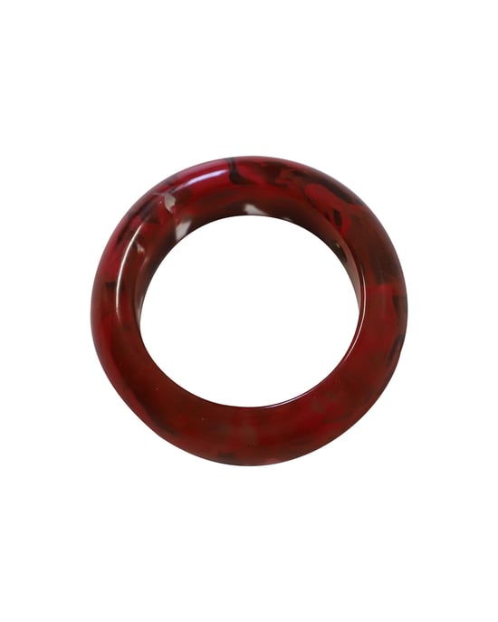 Lanvin Marble Resign Bangle Bracelet in Red and Black Plastic - Image 4