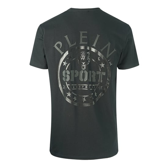 Plein Sport camiseta negra con parche de cuero y logo - Image 2