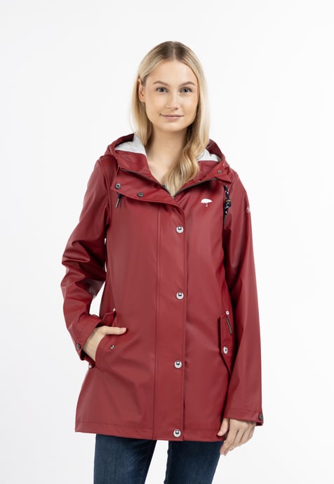 Schmuddelwedda rain jacket women dark red - Image 3