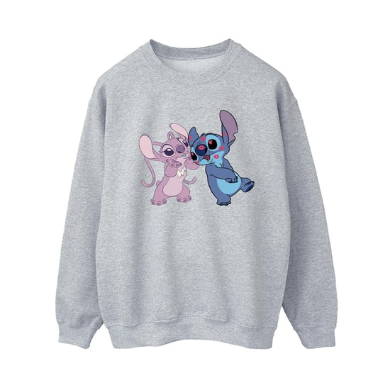Disney Womens/Ladies Lilo & Stitch Kisses Sweatshirt (Sports Grey) - Image 1