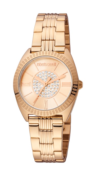 RC5L022M0075 Roberto Cavalli Womens Quartz Rose Gold Stainless Steel 5 ATM 30 mm Watch