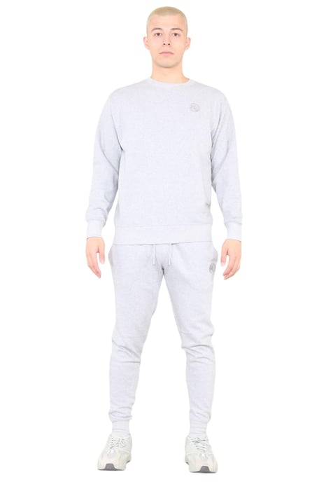 Chándal con logo bordado y cuello redondo MYT para hombre en gris - Image 1
