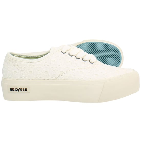 Zapatos Blancos para Mujeres Seavees Legend Platform con Bordado - Image 4