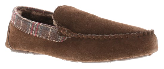 Hush Puppies Zapatillas de Casa para Hombre Moccasin Andreas de Cuero Suede Marrón - Image 1