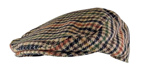 Hombres Vintage Houndstooth Plaid Lana Mezcla Newsboy plana Ivy Cap Sombrero - GL228A Beige - Image 1
