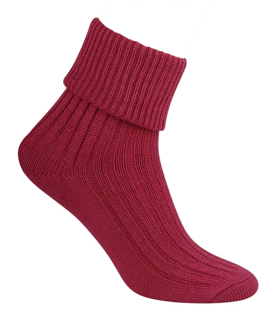 Calcetines de lana para mujer | Steven | Super Soft Cosy Lounge Sleep Socks - Vino - Image 2