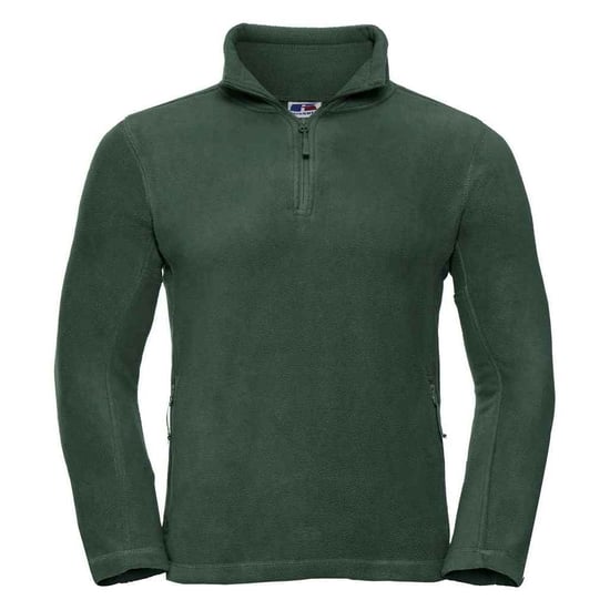 Russell Mens Zip Neck Outdoor Fleece Top (Bottle Green) - Image 1
