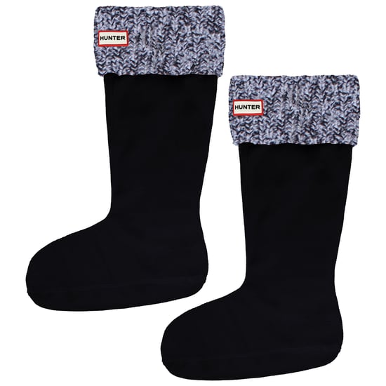 Hunter Block Stripe Tall Womens Black Sock Boot - Image 1