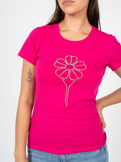 Rebel Queen by Liu Jo T-Shirt de mujer rosado - Image 4