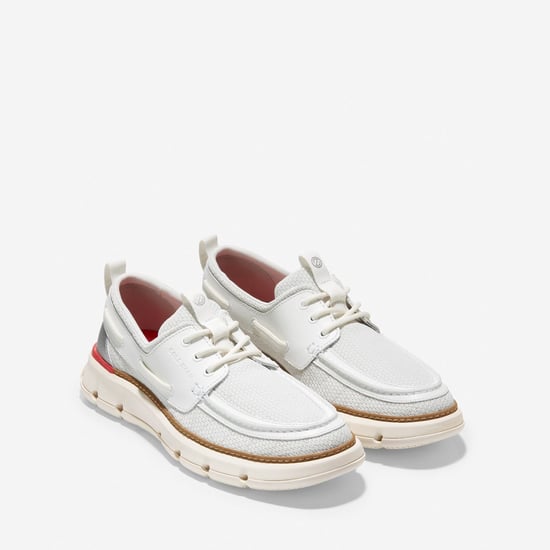 Cole Haan 4.ZeroGrand Regatta Nylon Men's Blanc de Blanc Boat Shoes - Image 1
