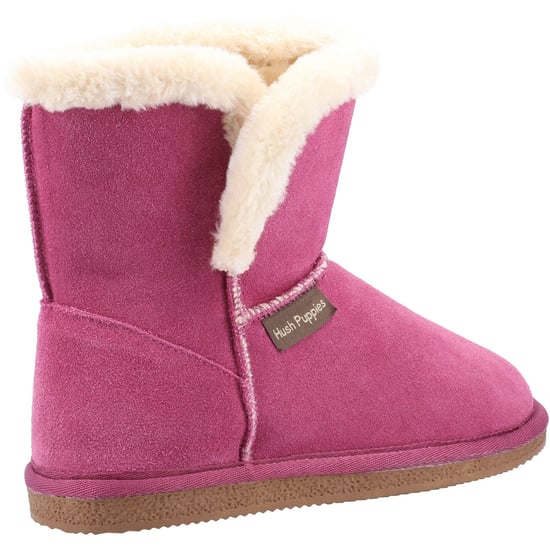 Hush Puppies Womens/Ladies Ashleigh Suede Slipper Boots (Rose) - Image 2