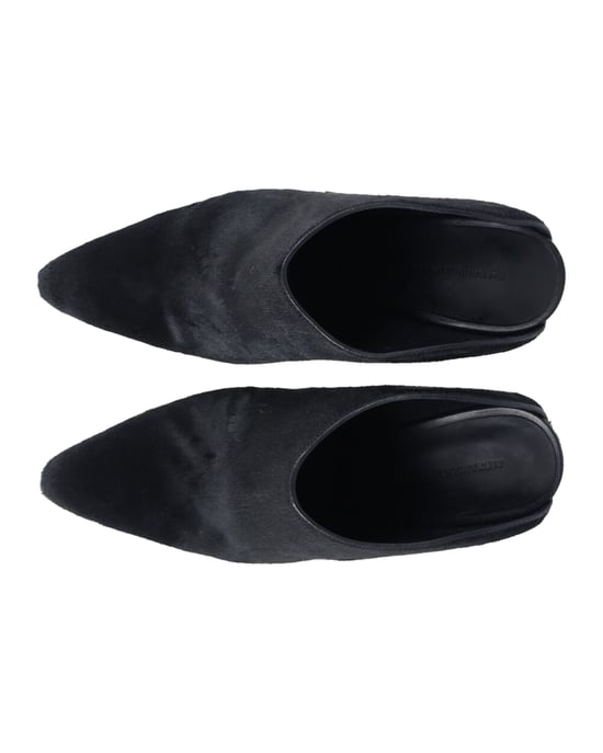 Alexander Wang Miranda Pony Mules in Black Wool - Image 5