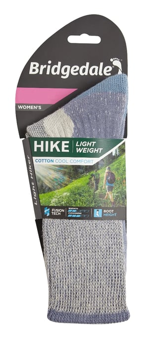 Bridgedale - Calcetines de algodón ligeros para mujer -Azul ahumado - Image 2