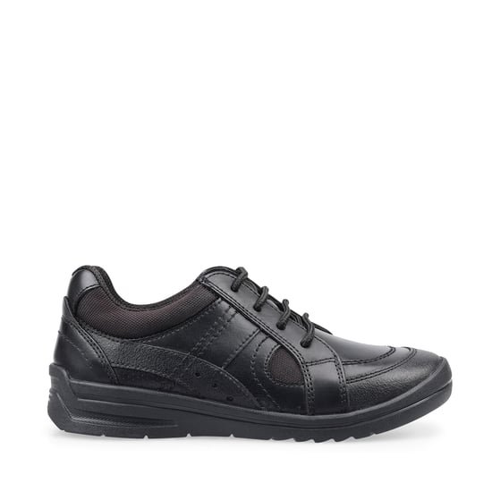 Start-Rite Yo Yo Black Leather Lace Up School Shoes