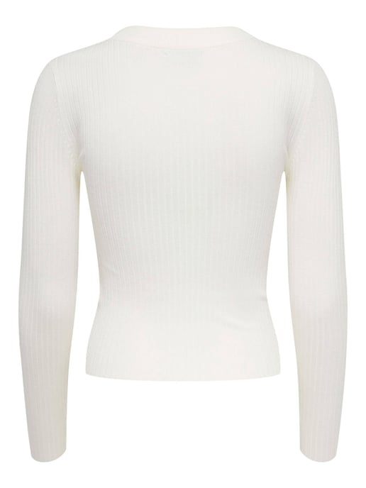 JDY top de canalé JDYPLUM blanco roto - Image 2