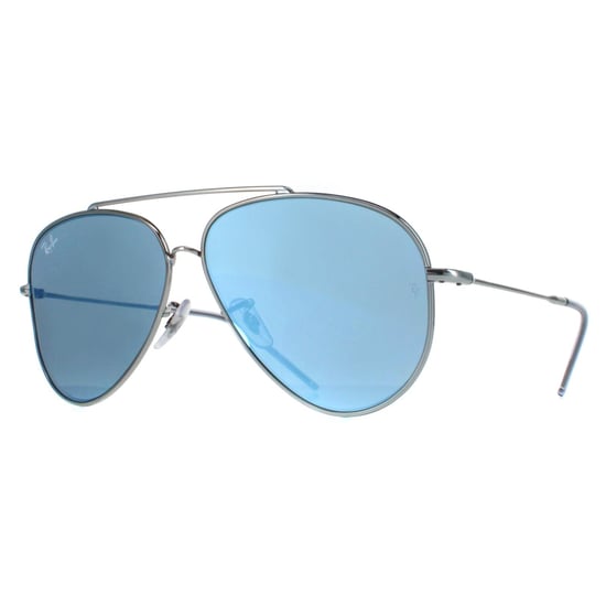 Ray-Ban Aviator Unisex Silver Blue Mirror RB0101S Aviator Reverse
