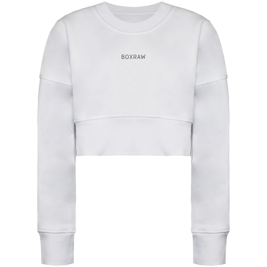 Sudadera corta blanca para mujer BoxRaw Johnson - Image 1