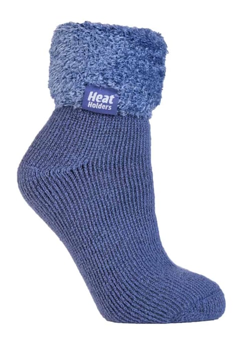 Calcetines de cama para mujeres, antideslizantes, térmicos, de corte bajo con agarres - Image 1