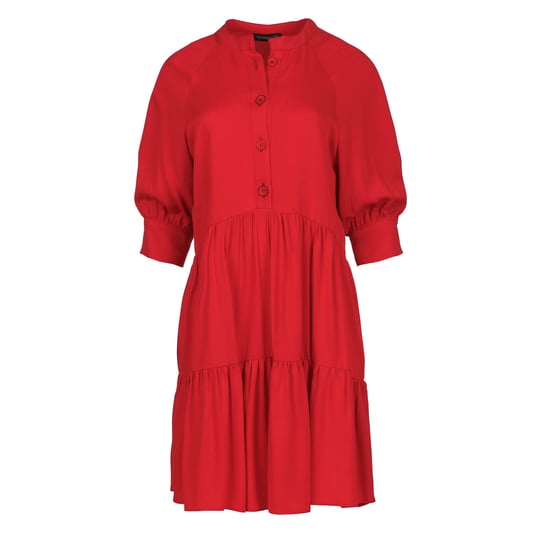 Vestido suelto con volantes rojos - Image 1