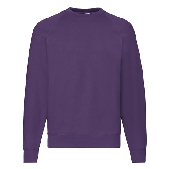 Fruit Of The Loom Mens Classic 80/20 Raglan Sweatshirt (Purple) - Image 1