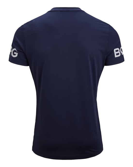 Björn Borg - Camiseta de manga corta de alto rendimiento para hombre - Azul marino - Image 2
