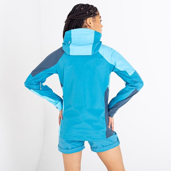 Dare 2B Womens/Ladies Checkpoint III Recycled Waterproof Jacket (Capri Blue/Crystal Seas)