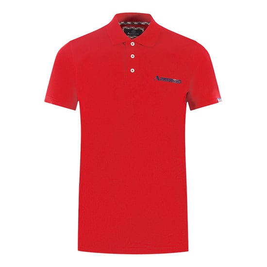 Polo rojo con logo en caja de Aquascutum - Image 1