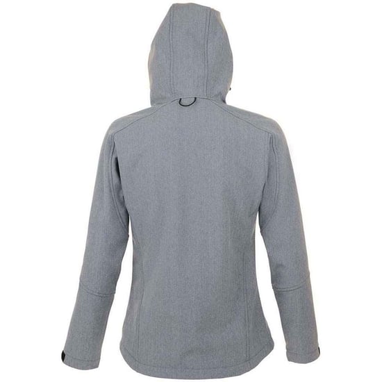 SOLS Womens/Ladies Replay Soft Shell Jacket (Grey Melange) - Image 2
