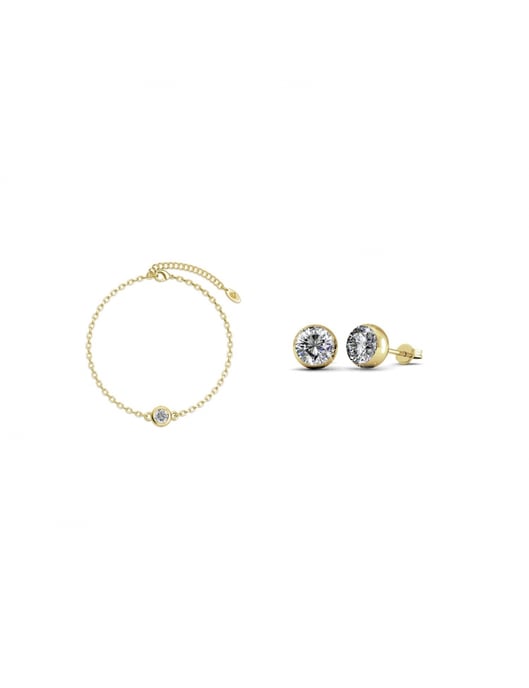 Juego de Lunas con Piedra de Nacimiento - Oro y Cristal - Image 1