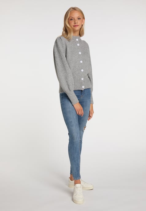 Mymo Cardigan women Grey melange - Image 2