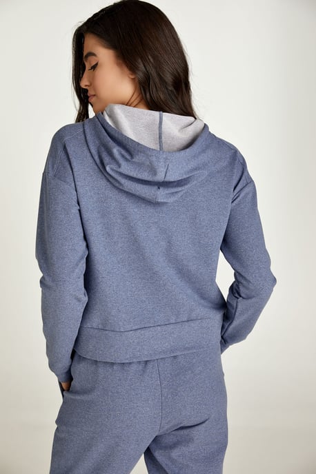 Sudadera con capucha índigo melange - Image 4